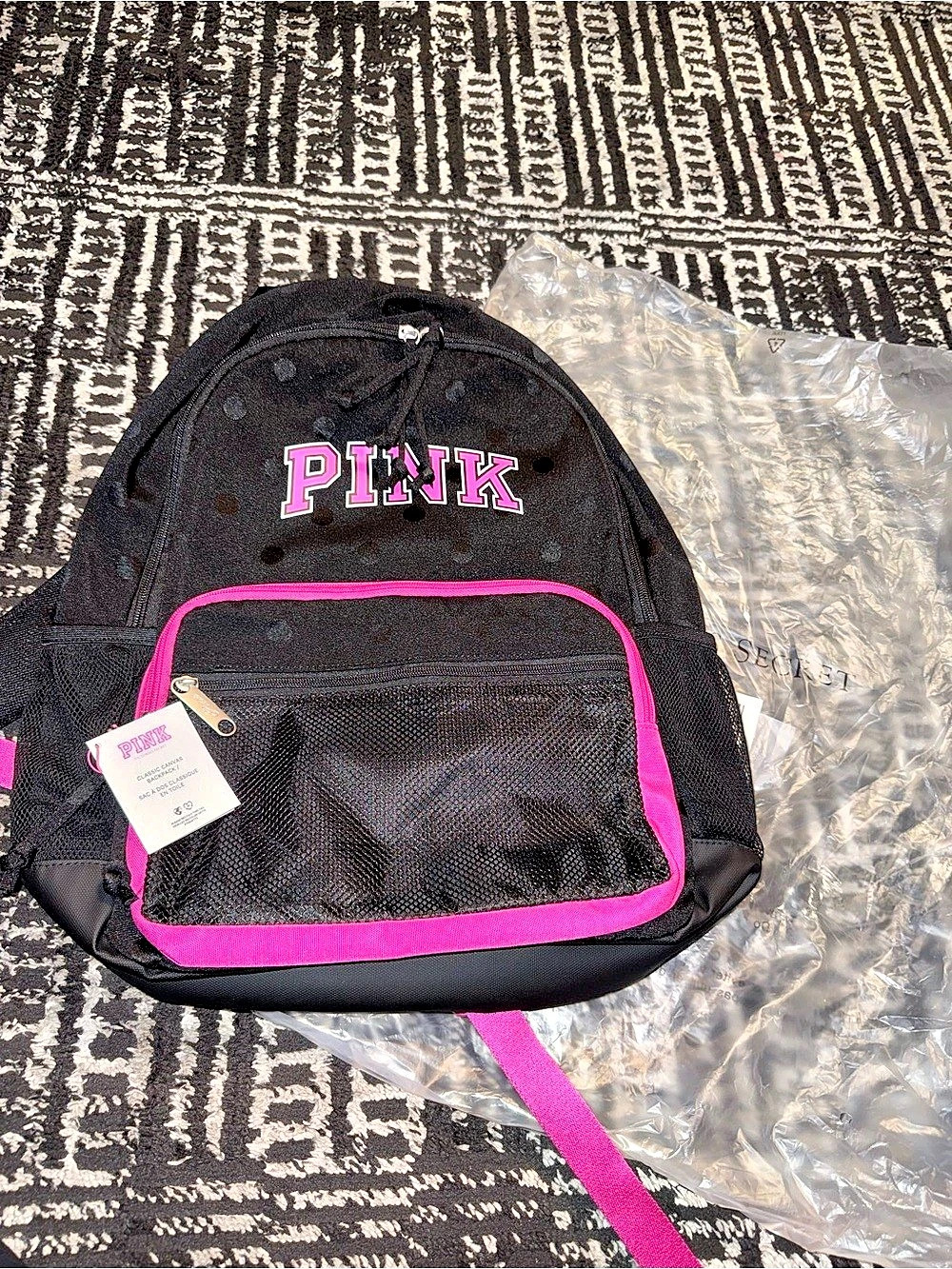 PINK Black & Backpack NWT